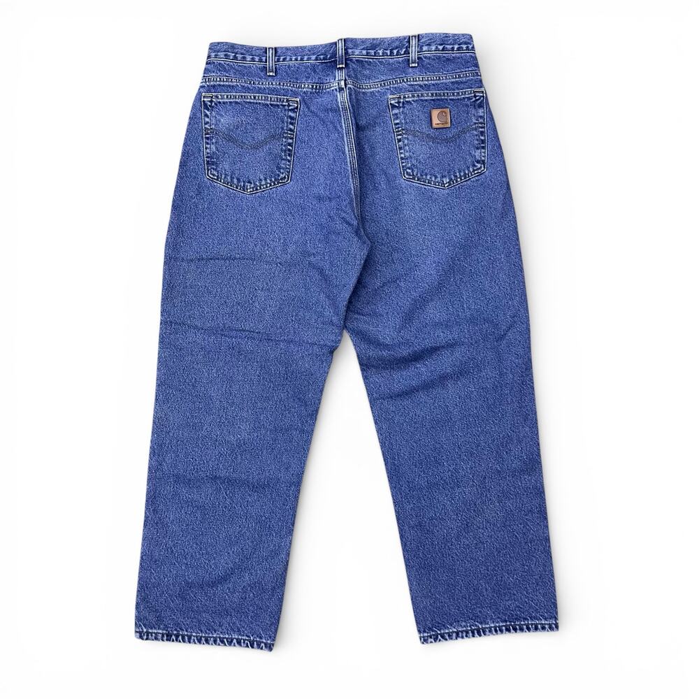 Carhartt B172 DST Flannel Lined Denim Jeans Carpenter Pants Workwear 38 x 30 - Picture 4 of 7